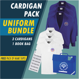 Bundle offer of 3 Cardigans, 3 poloshrts and a Book Bag! FREE name tapes